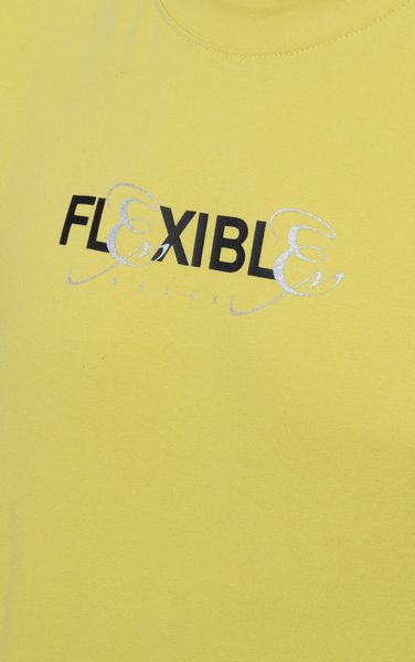  AG91 FACTORY OVERSIZE NEW PRINTED "FLEXIBLE" T-SHIRT - YELLOW 