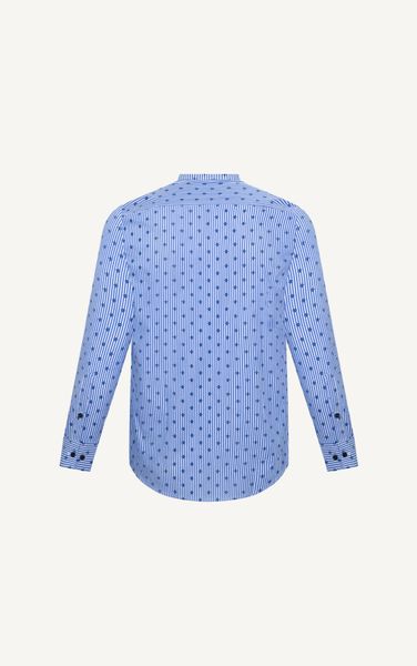  AG381 FACTORY REGULAR FIT PARTTEN SHIRT - LIGHT BLUE 