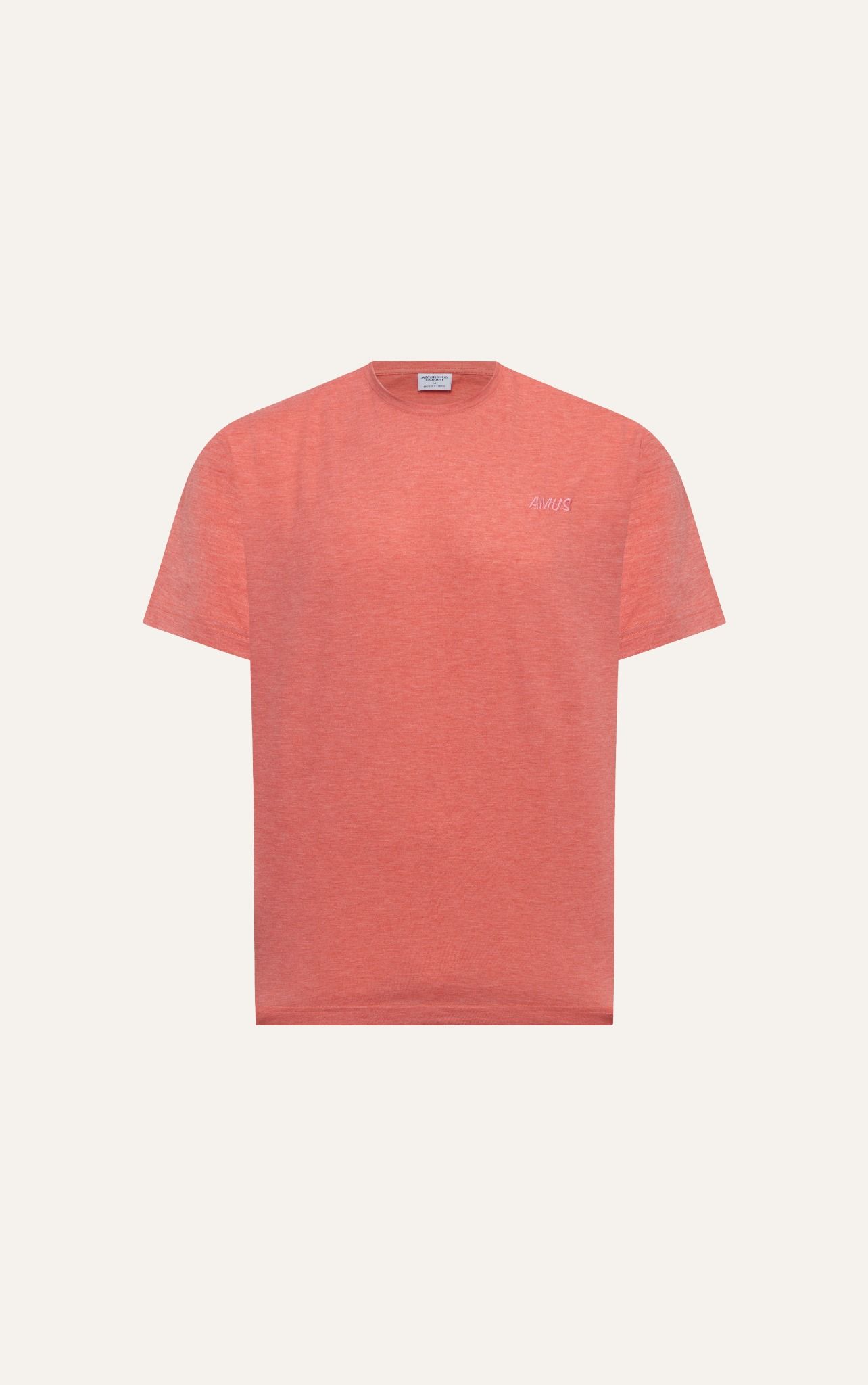  AG60 FACTORY REGULAR FIT EMBROIDERED "AMUS" T-SHIRT - ORANGE 