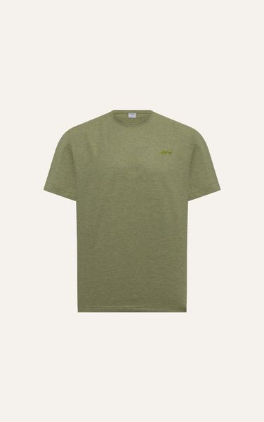  AG60 FACTORY REGULAR FIT EMBROIDERED "AMUS" T-SHIRT - GREEN