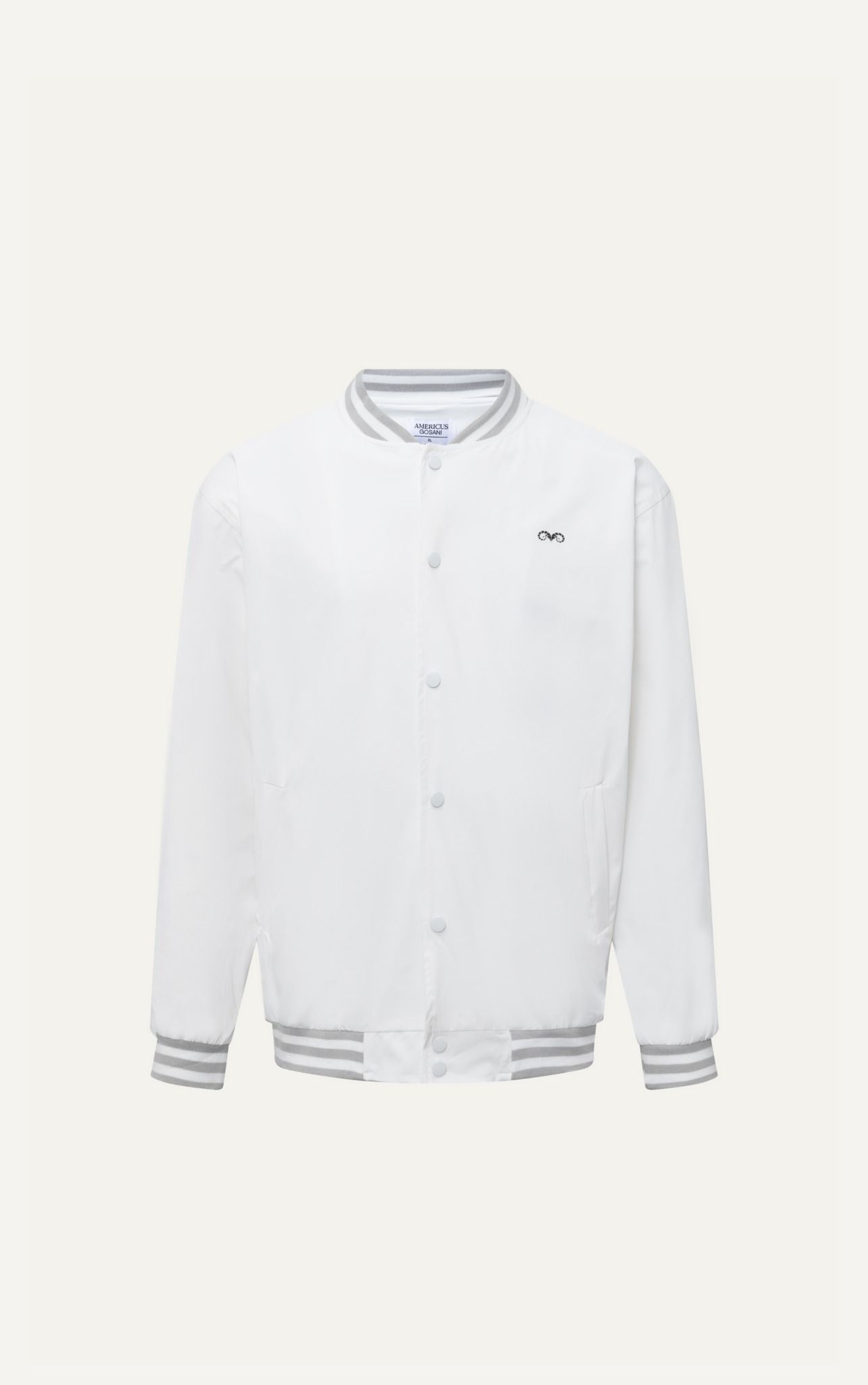 3819 FACTORY LOOSE FIT BASIC BOMBER - WHITE
