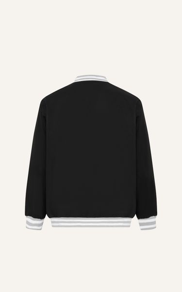  AG19 FACTORY LOOSE FIT BASIC BOMBER - BLACK 