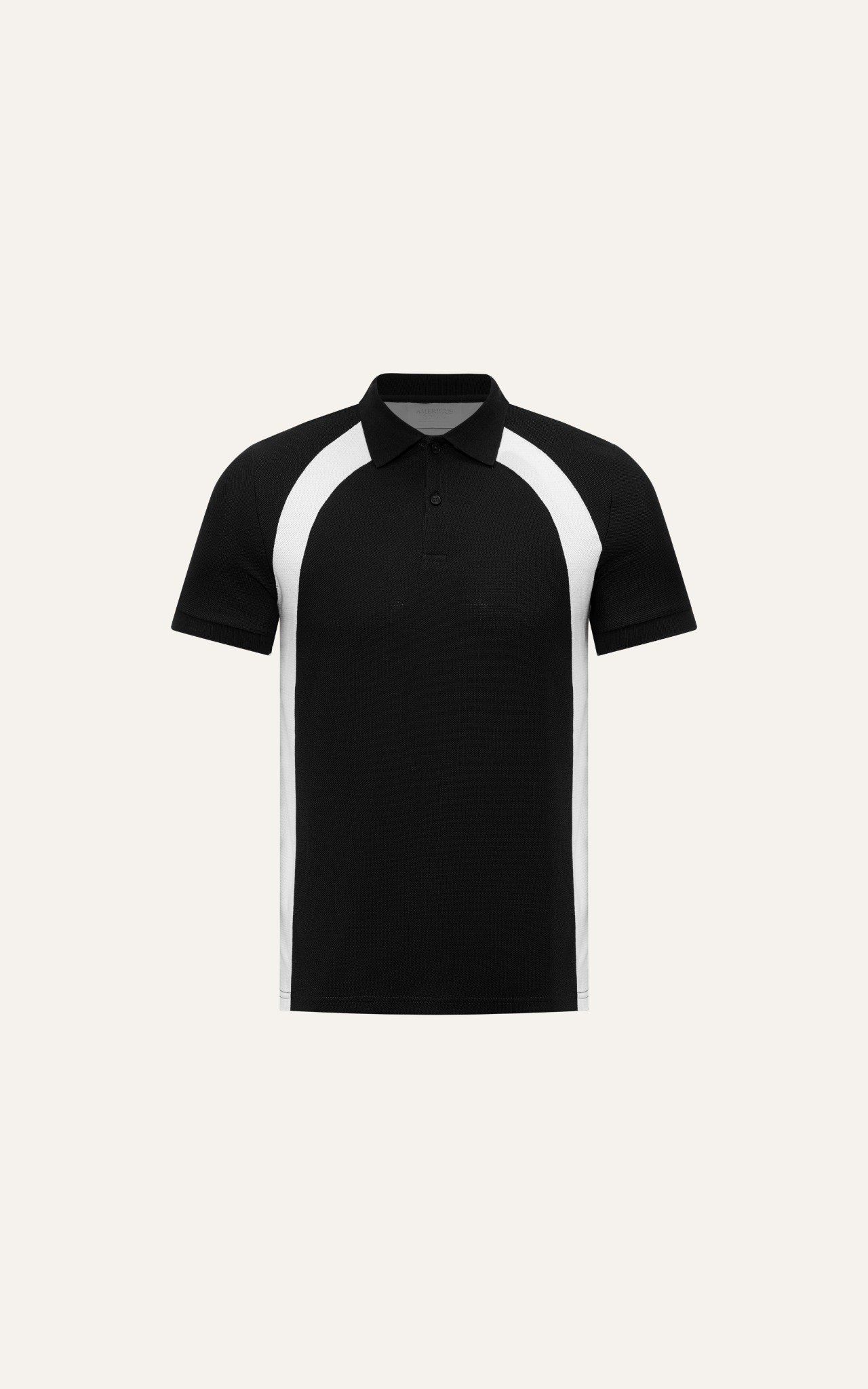 AG866 PREMIUM SLIMFIT MIX POLO - BLACK