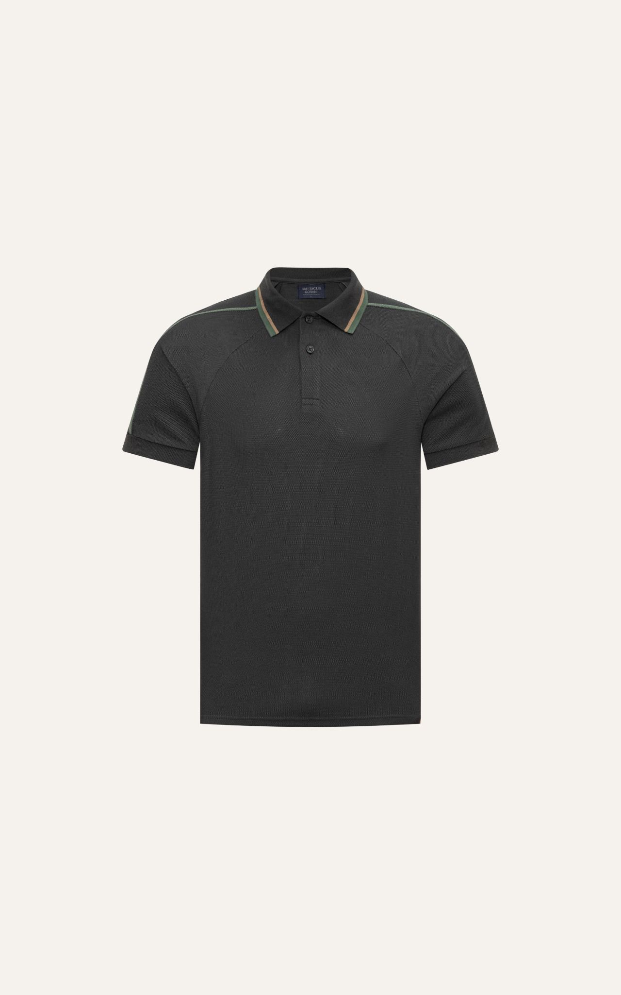  AG869 PREMIUM SLIMFIT POLO - DARK GREY 