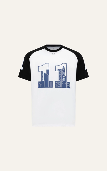  T696 FACTORY LOOSE FIT LOGO "11" T-SHIRT - WHITE