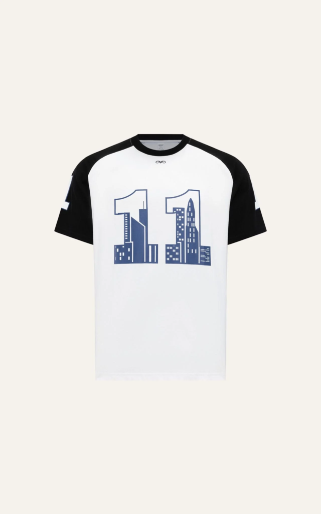  T696 FACTORY LOOSE FIT LOGO "11" T-SHIRT - WHITE 