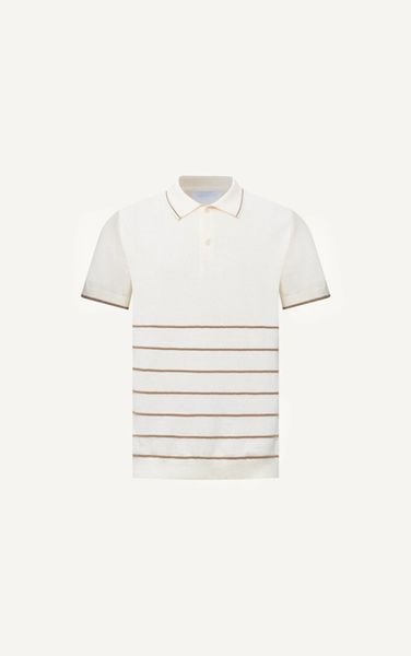  AG716 PREMIUM REGULAR FIT POLO - OFF WHITE