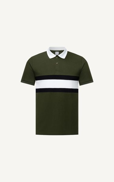  T52 FACTORY SLIMFIT ICONIC COLOR STRIPED POLO - GREEN