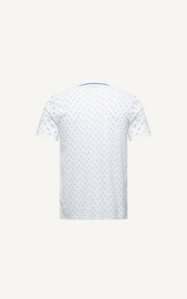  AG39 PREMIUM SLIMFIT NEW SMALL BLUE TEXTURED POLO - WHITE 