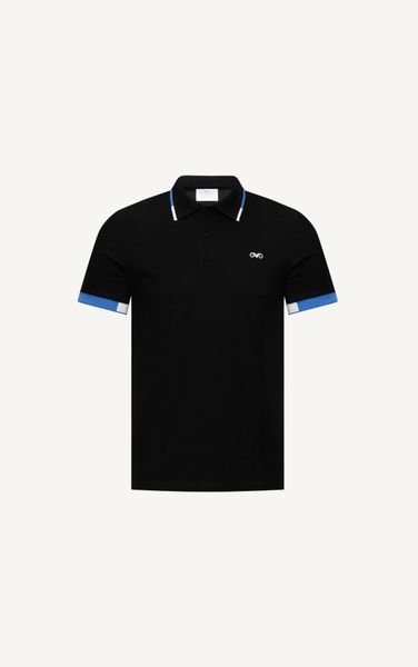  AG49 PREMIUM SLIMFIT STRIPED POLO - BLACK