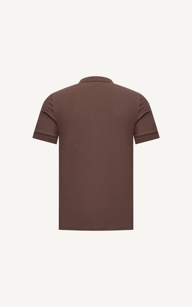  AG02 SIGNATURE SLIMFIT POLO - DARK BROWN 