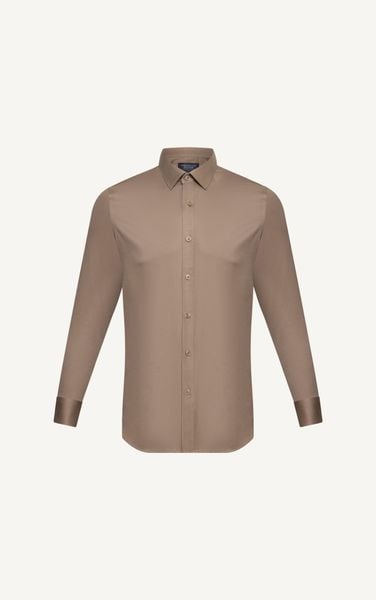  AG837 PREMIUM SLIMFIT SMART SHIRT - BROWN