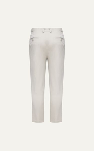  AG509 PREMIUM SLIMFIT ELASTIC WAIST TROUSERS - OFF WHITE 