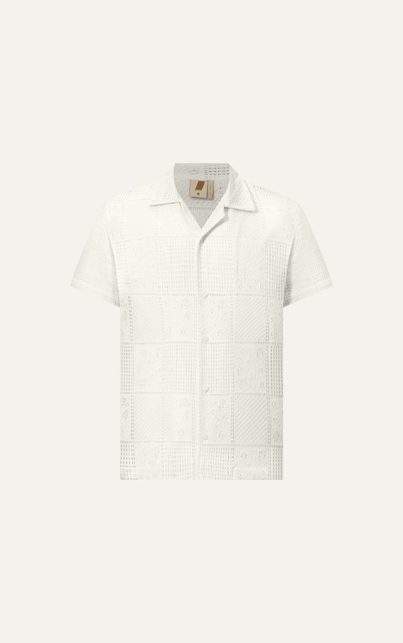 AG539 STUDIO LOOSE FIT CUBAN SHIRT - WHITE