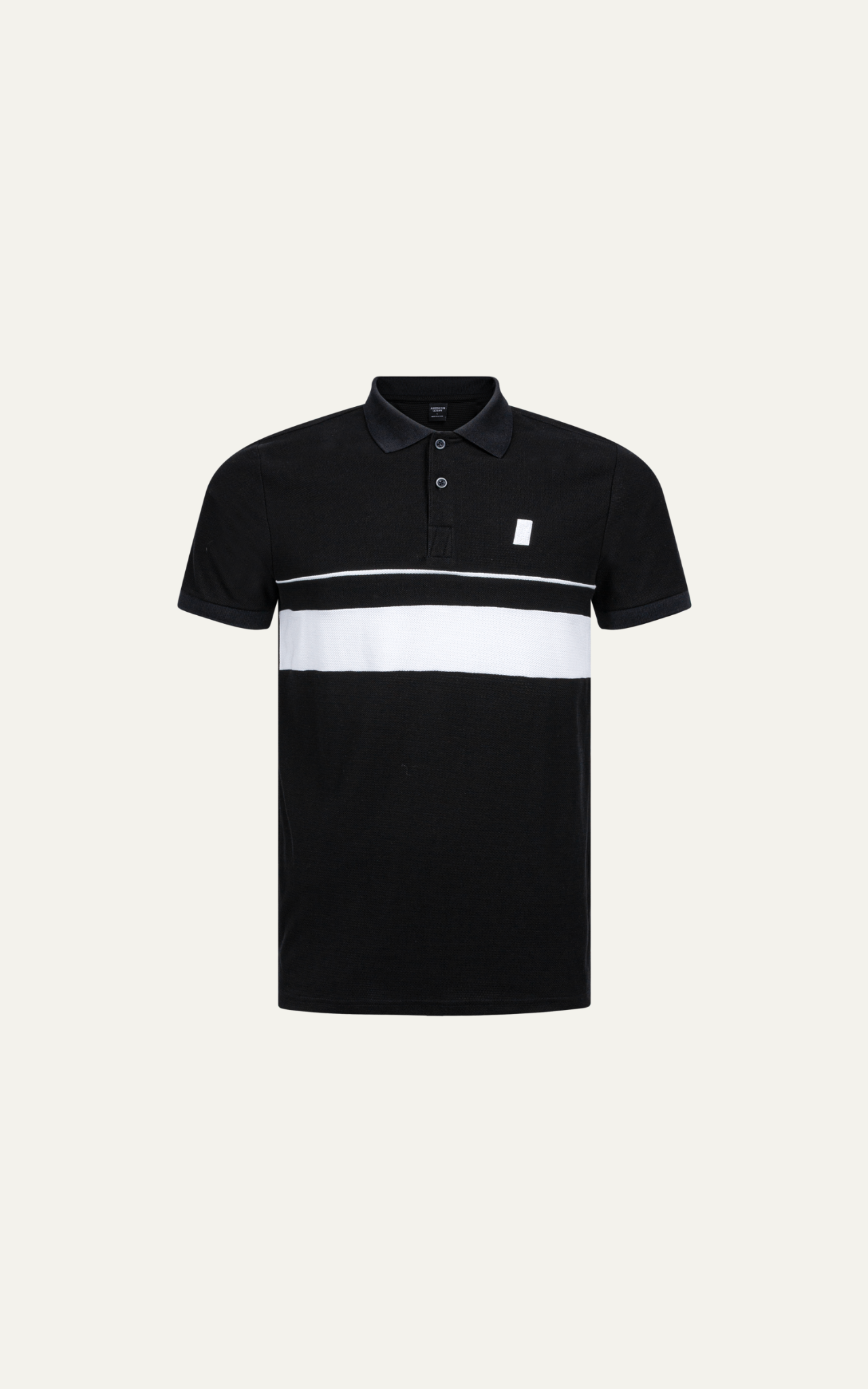 T64 FACTORY SLIMFIT STRIPED POLO - BLACK