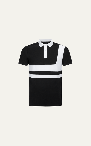  T61 FACTORY SLIMFIT DESIGN STRIPED POLO - BLACK