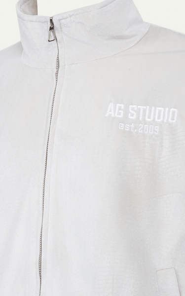  AG15 STUDIO JACKET BOMBER IN OFF WHITE 