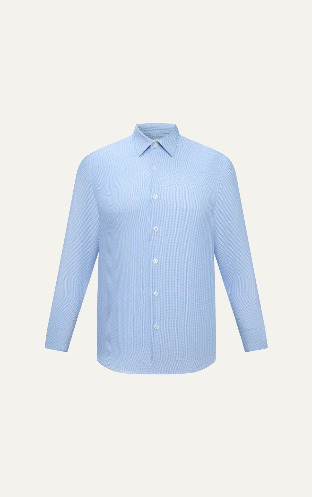 AG3P1 PREMIUM SLIMFIT TEXTURE SHIRT - LIGHT BLUE