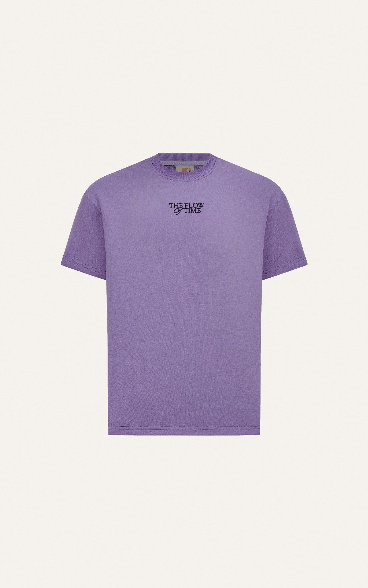 AG730 STUDIO LOOSE FIT LOGO EMBROIDERED T-SHIRT - LIGHT PURPLE