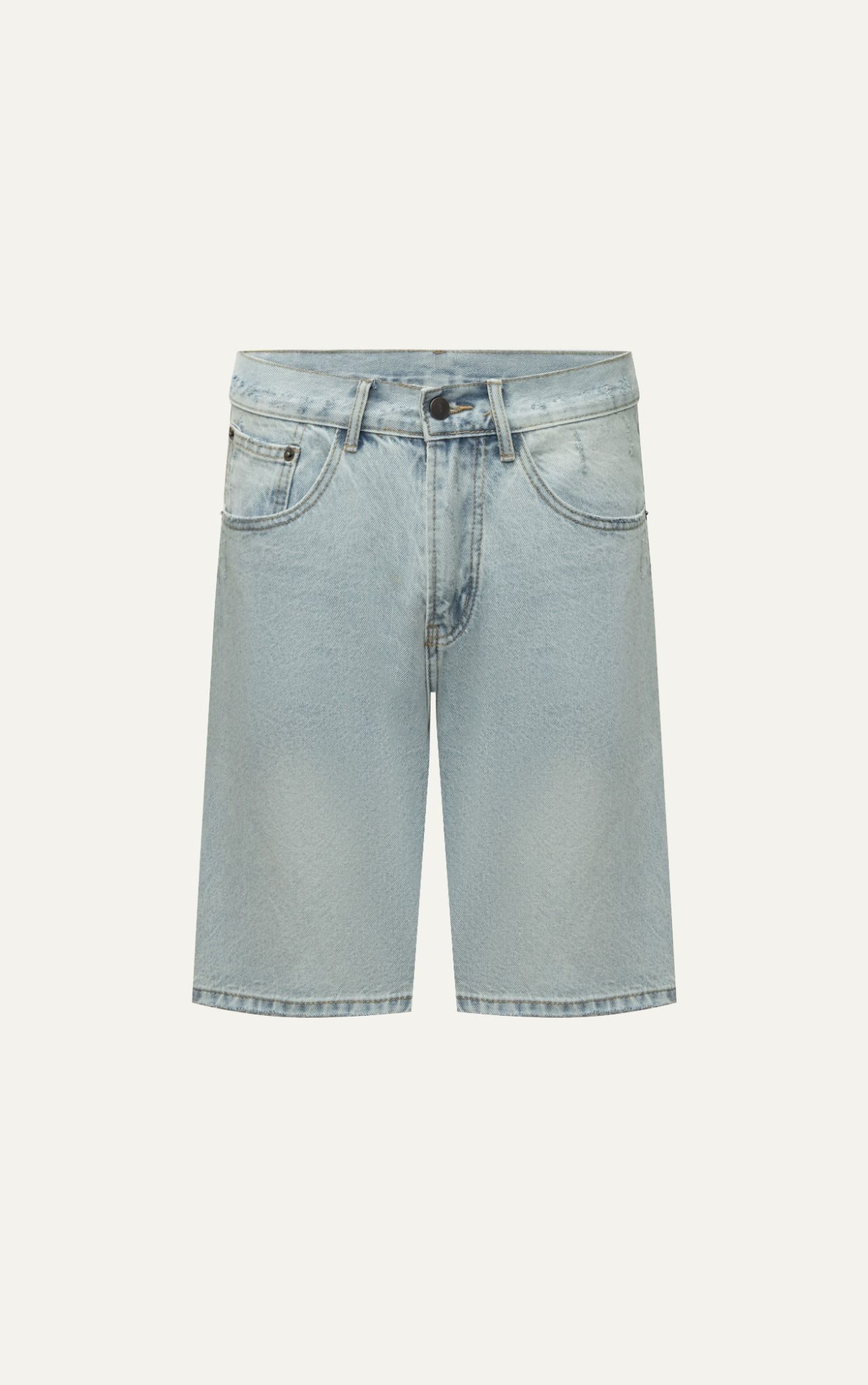  AG256 STUDIO REGULAR FIT BASIC SHORT JEANS -  LIGHT BLUE 