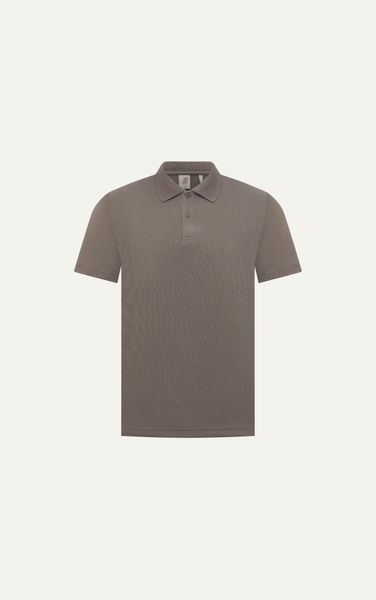  AG001 STUDIO LOOSE FIT BASIC POLO - BROWN