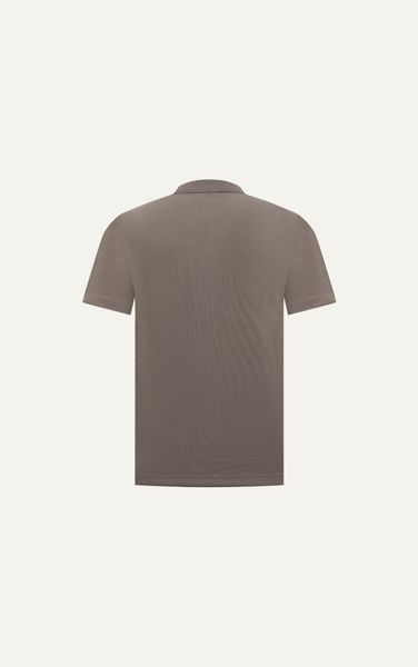  AG001 STUDIO LOOSE FIT BASIC POLO - BROWN 