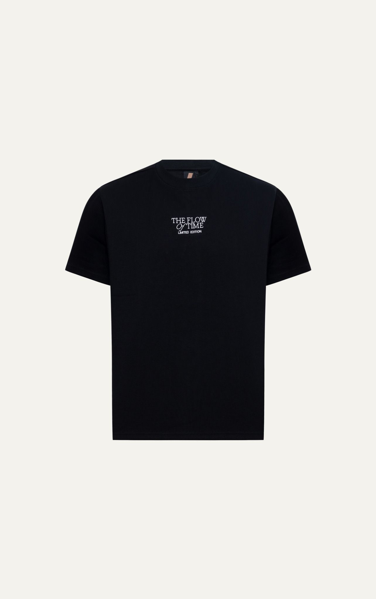 AG702 STUDIO LOOSE FIT "THE FLOW OF TIME" T-SHIRT - BLACK