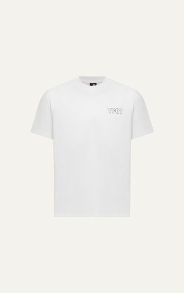  AG05 STUDIO LOOSE FIT BUBLE PRINTED LOGO T-SHIRT - WHITE 