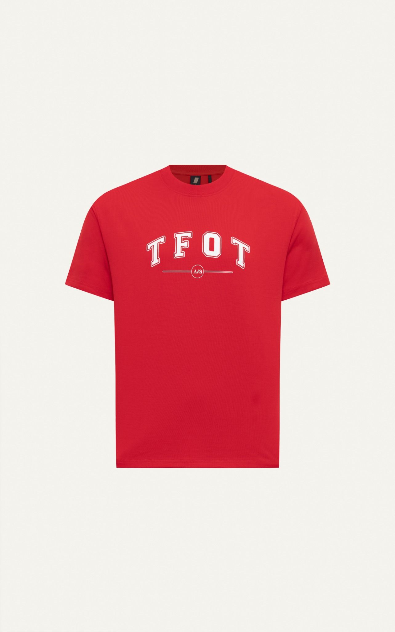 AG06 STUDIO LOOSE FIT PRINTED "TFOT" T-SHIRT - RED