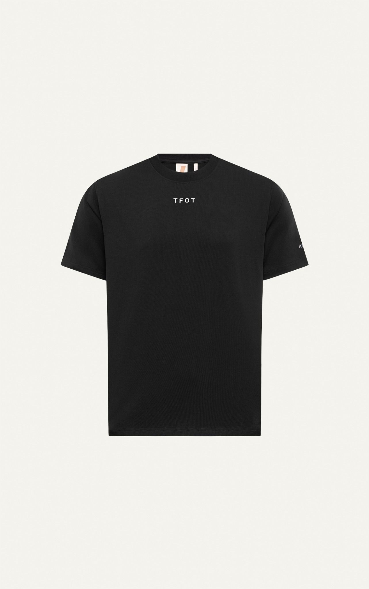AGTL03 STUDIO REGULAR FIT EMBROIDERED "TFOT" T-SHIRT - BLACK