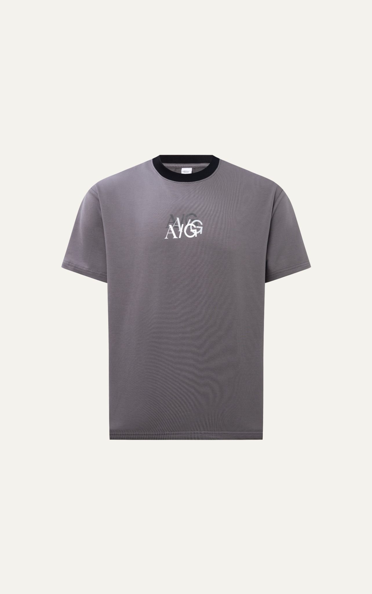 AG708 STUDIO LOOSE FIT ICONIC LOGO T-SHIRT - GREY