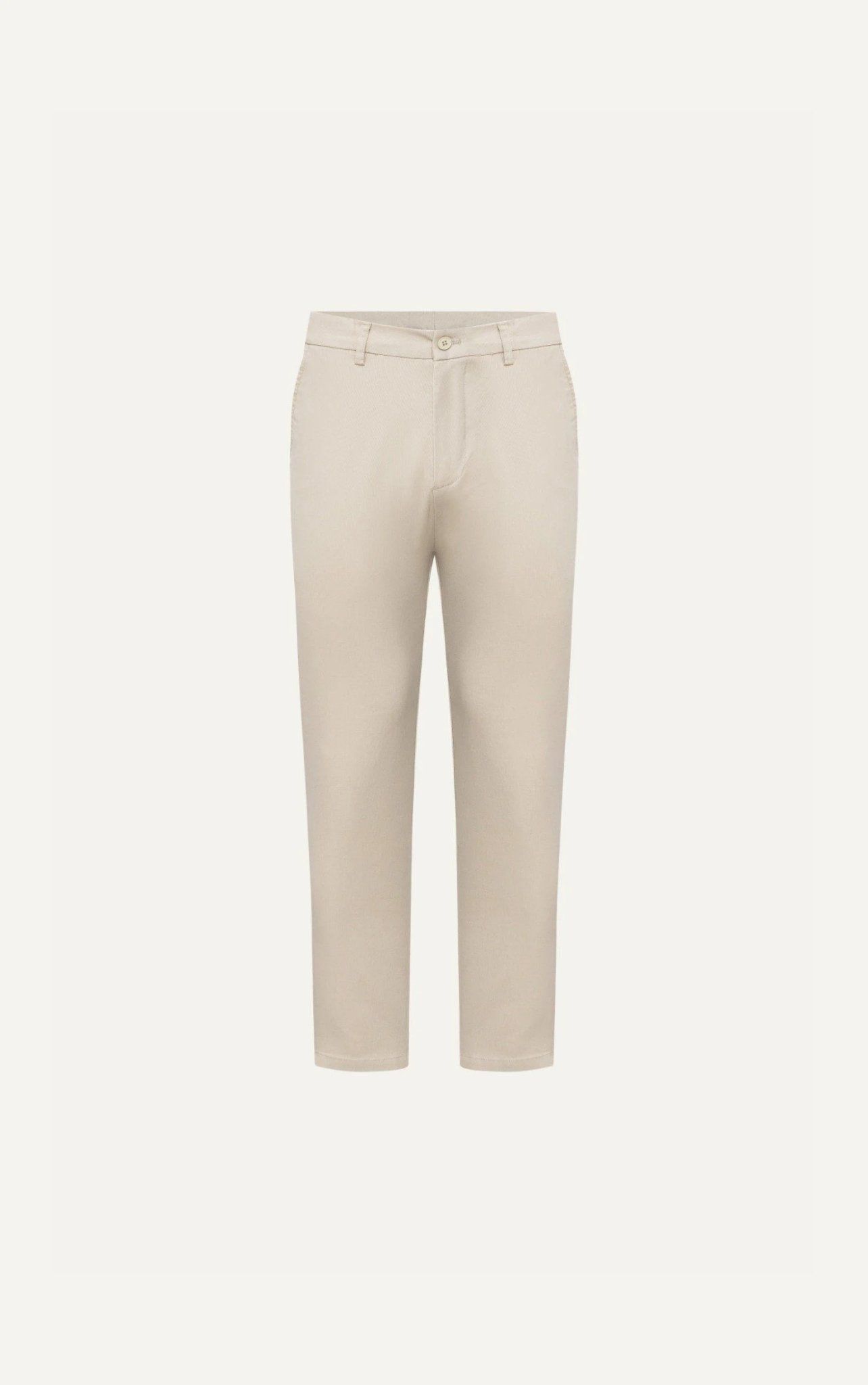 AG509 PREMIUM SLIMFIT ELASTIC WAIST KHAKI TROUSERS - BEIGE