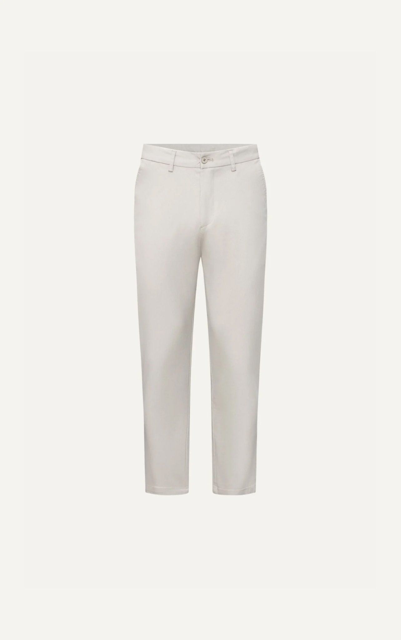 AG509 PREMIUM SLIMFIT ELASTIC WAIST KHAKI TROUSERS - OFF WHITE