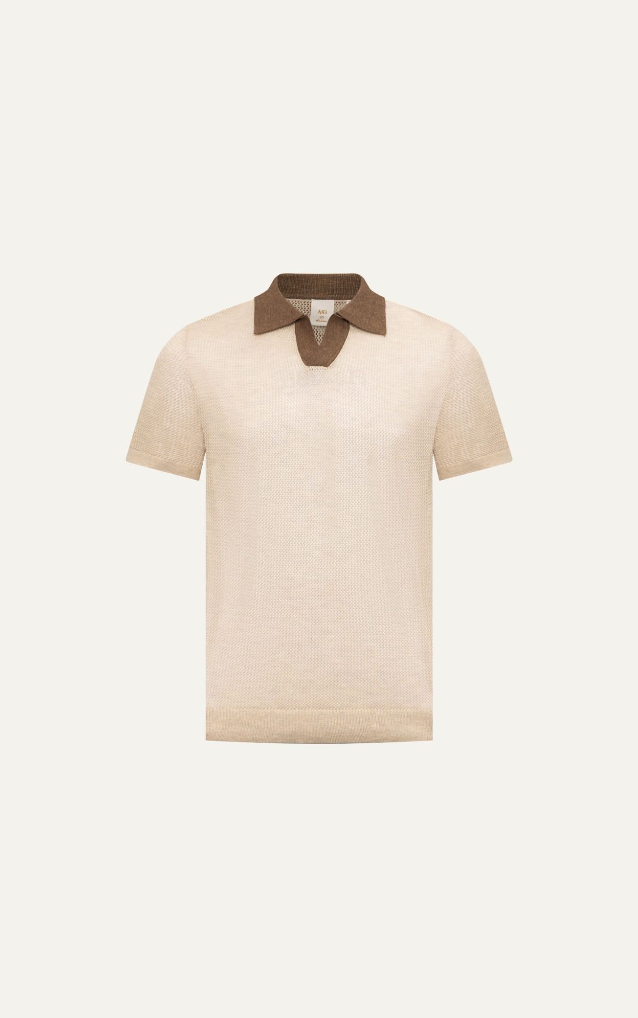 AG725 PREMIUM REGULAR FIT KNIT POLO - BEIGE