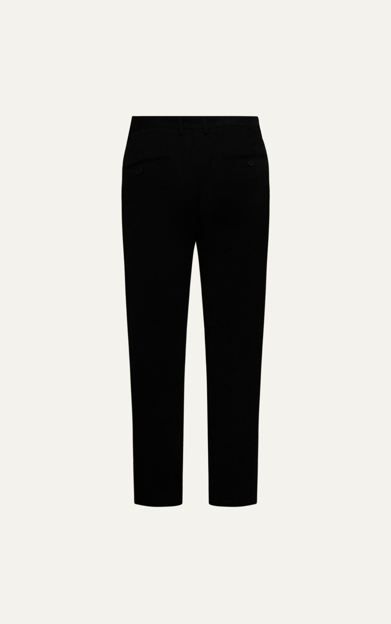 AG509 PREMIUM SLIMFIT ELASTIC WAIST KHAKI TROUSERS - BLACK