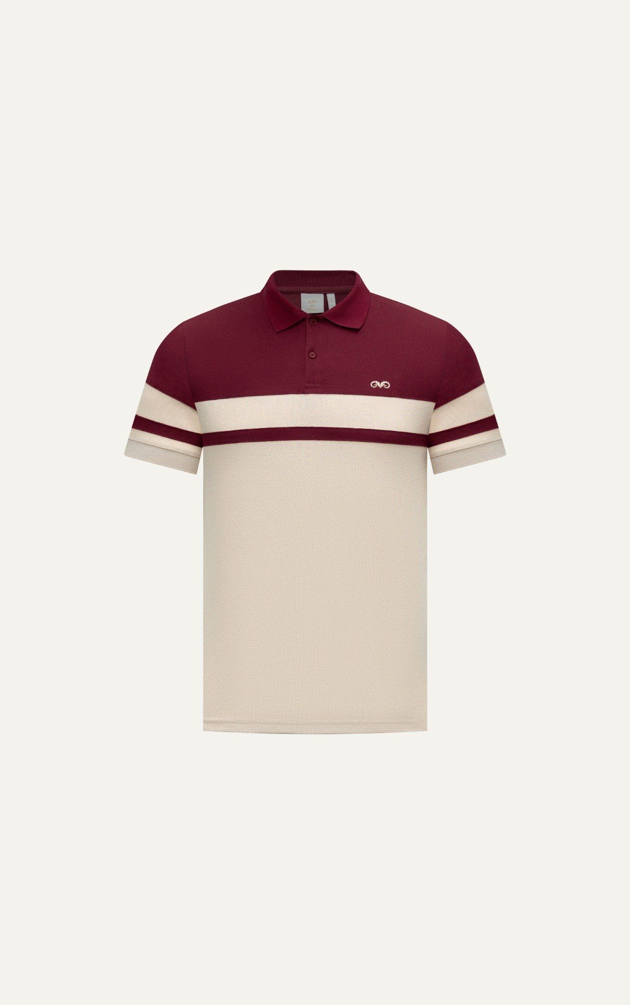 AG86 PREMIUM SLIMFIT MIXED COLOR POLO - DARK RED