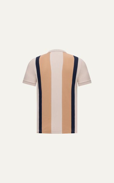  T57 FACTORY SLIMFIT STRIPED MIX COLOR POLO - BEIGE 