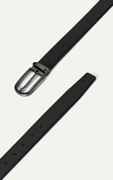  AG LEATHER BELTS - OVAL HEAD METALLIC GRAY