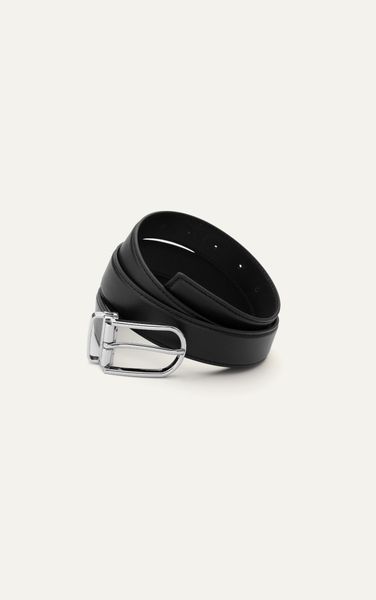  AG LEATHER BELTS - OVAL HEAD SILVER