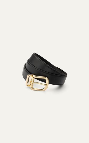  AG LEATHER BELTS - SQUARE HEAD GOLD 