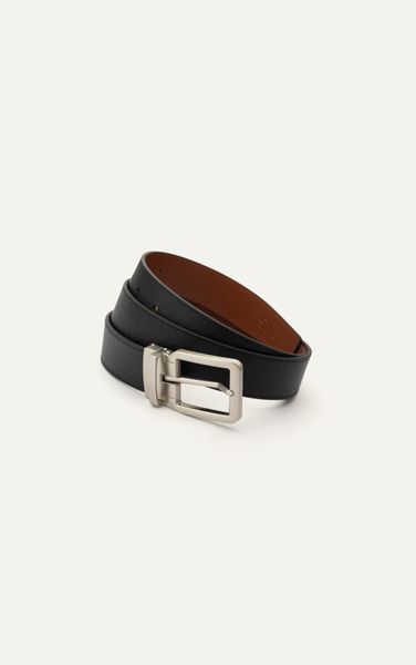  AG LEATHER BELTS TWO-SIDED - SQUARE HEAD SILVER 