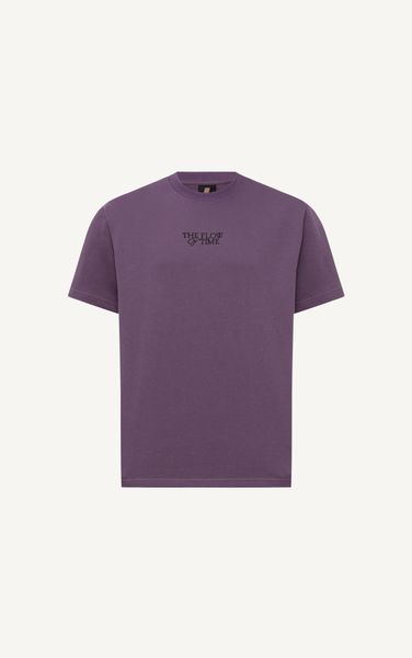  T722 STUDIO LOOSE FIT T-SHIRT EMBROIDERY PURPLE
