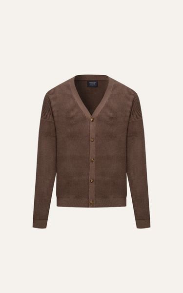  AG714 PREMIUM REGULAR FIT NEW CARDIGAN - BROWN