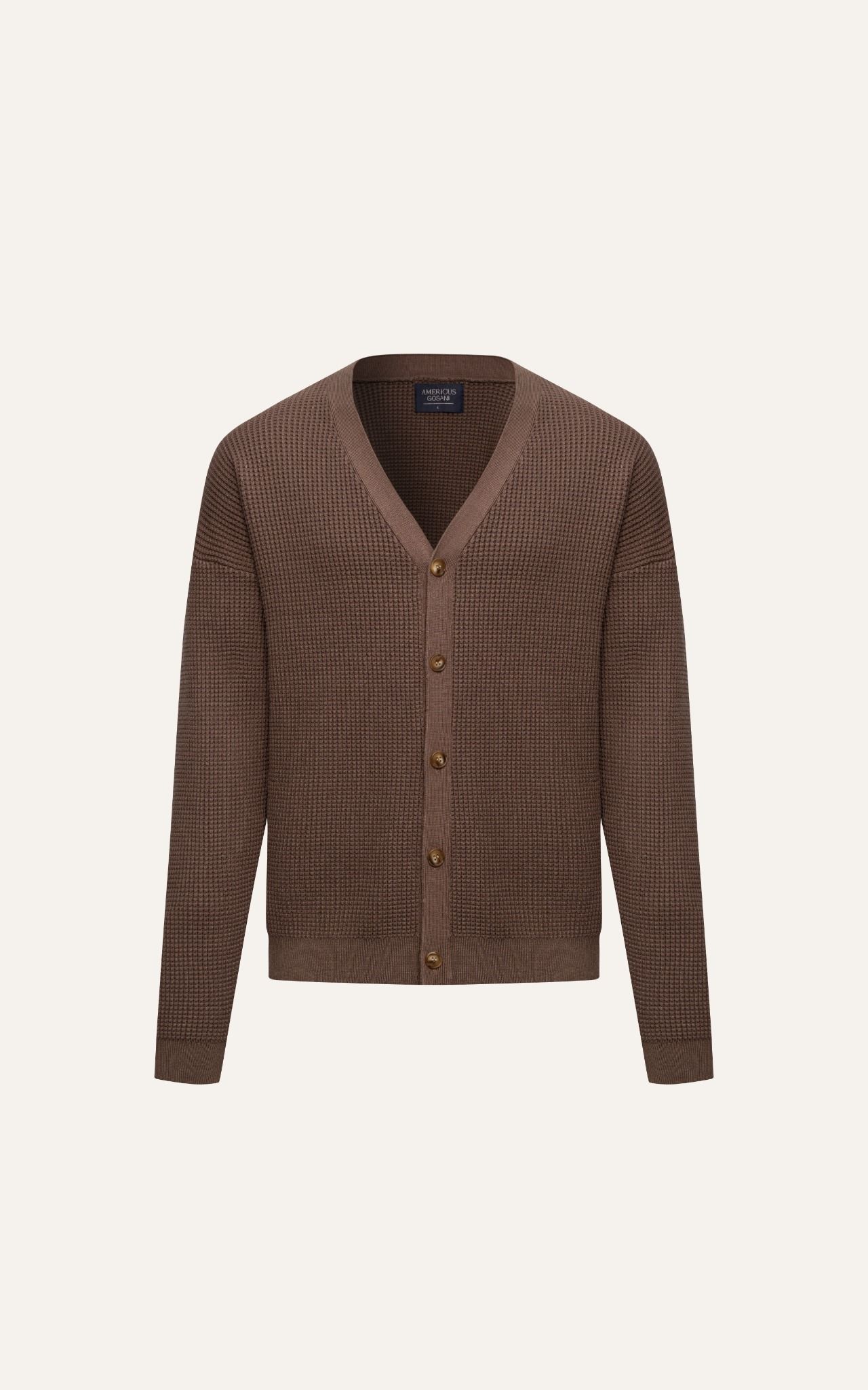  AG714 PREMIUM REGULAR FIT NEW CARDIGAN - BROWN 