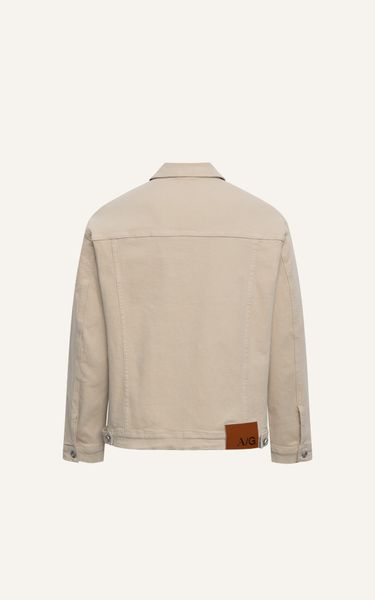  AG17 BASIC COMFORT FIT DENIM JACKET IN BEIGE 