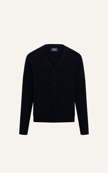  AG714 PREMIUM REGULAR FIT NEW CARDIGAN - BLACK