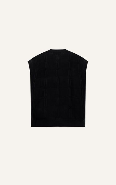  AG60 STUDIO REGULAR FIT TEXTURE WOOL GHILE - BLACK 