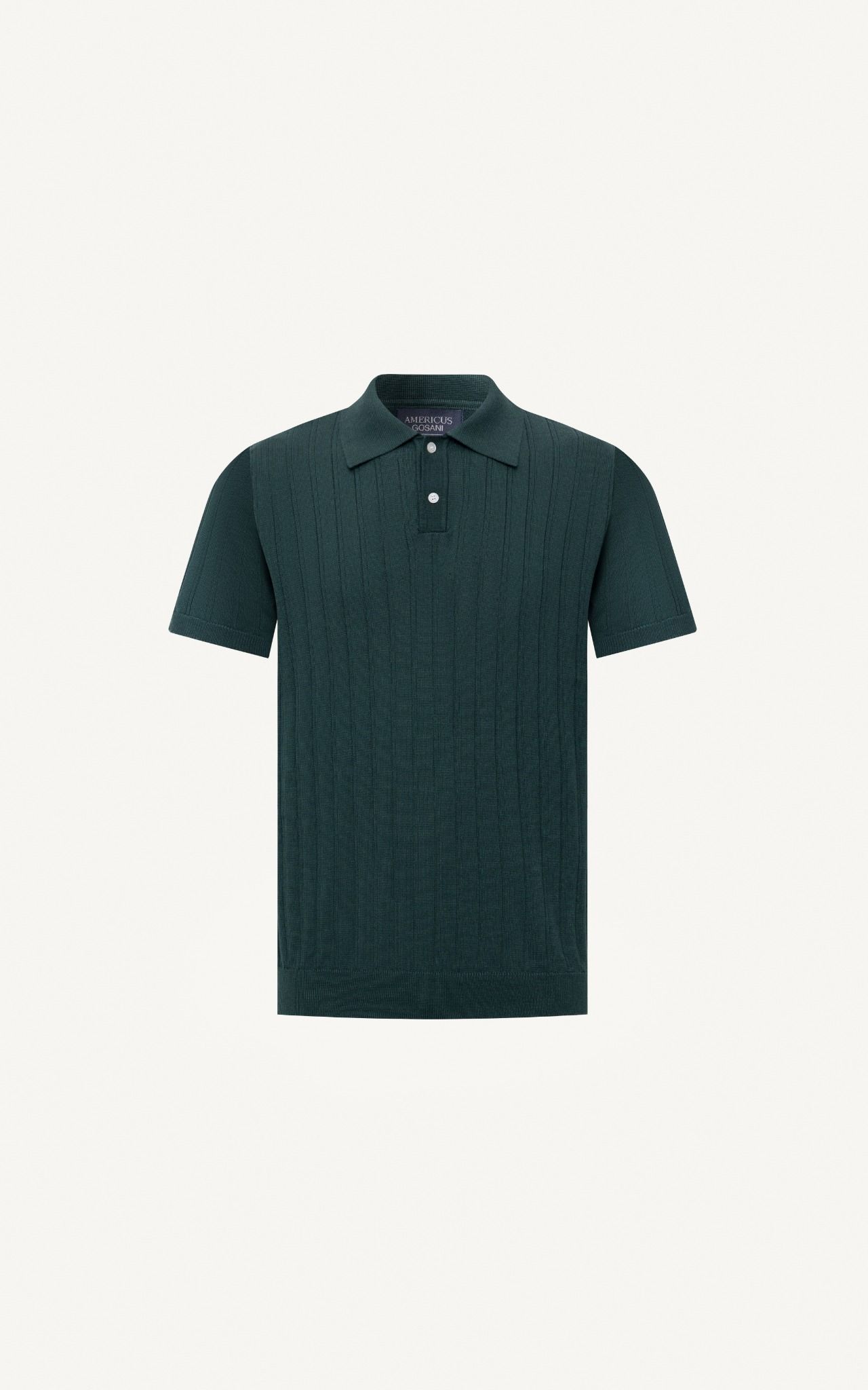  AG13 STUDIO REGULAR FIT RIB STITCH POLO - GREEN 