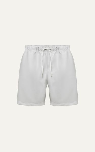  TA13 BASIC LEATHER SHORT IN LIGHT GREY