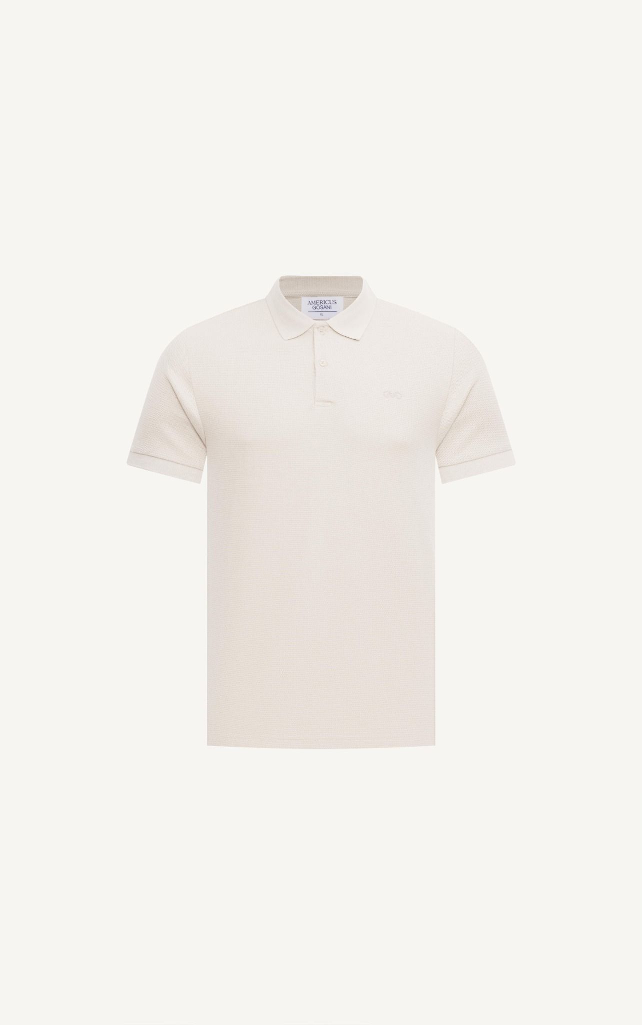 AG02 SIGNATURE SLIMFIT POLO - OCHRE WHITE